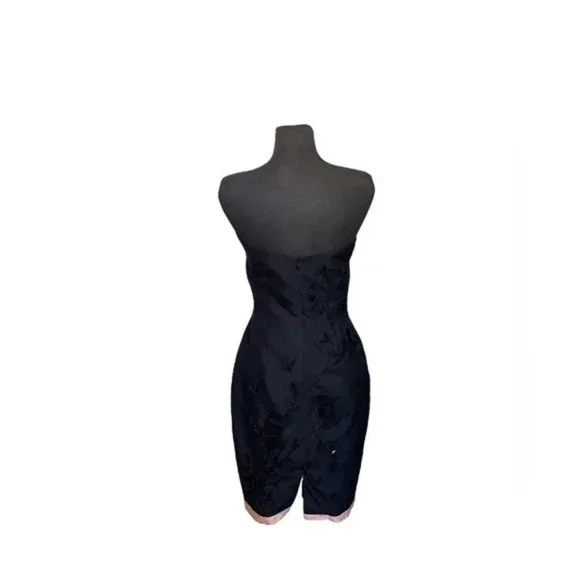 Tracy Reese Silk Cocktail Dress Black Sz 8 - Picture 5 of 8